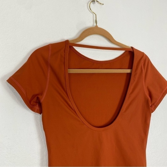 BUFF BUNNY Burnt Orange Open Back Training Gym Top Med - Picture 8 of 10
